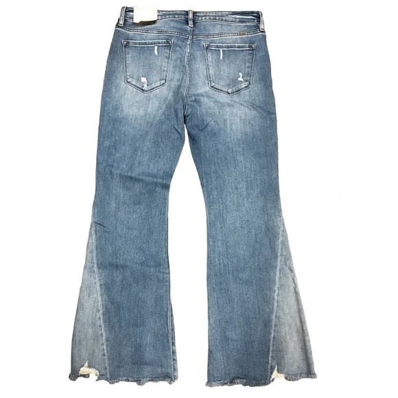 NWT KanCan Rosecran Flare Jeans Distressed Women’s 15/31 Stretch Mid Rise - Picture 3 of 7